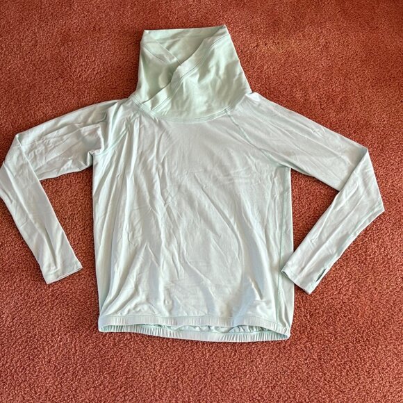 Like New Lululemon Healthy Heart Pullover Fresh Teal Rulu Long Sleeve Top 8 M - Picture 2 of 9